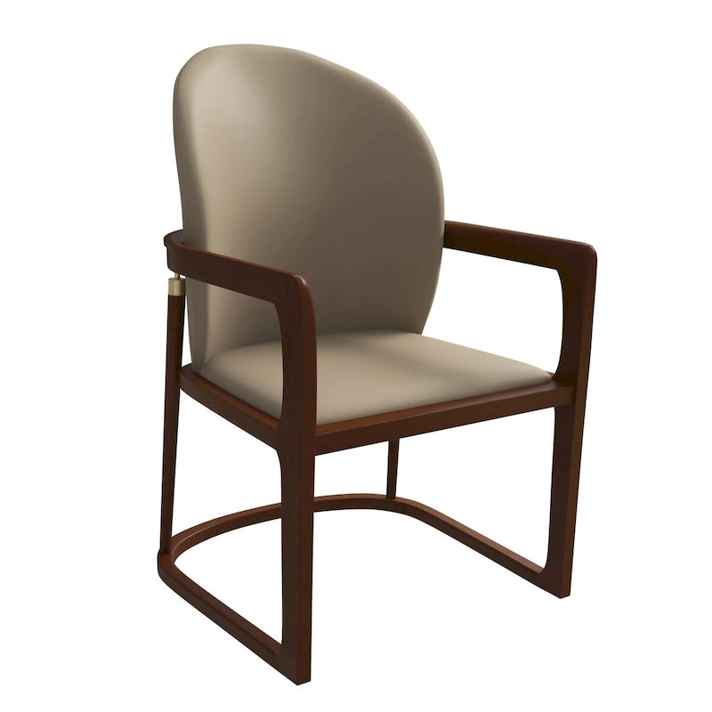 Modern Dining Chair in Upholstered Leather Svelta Series