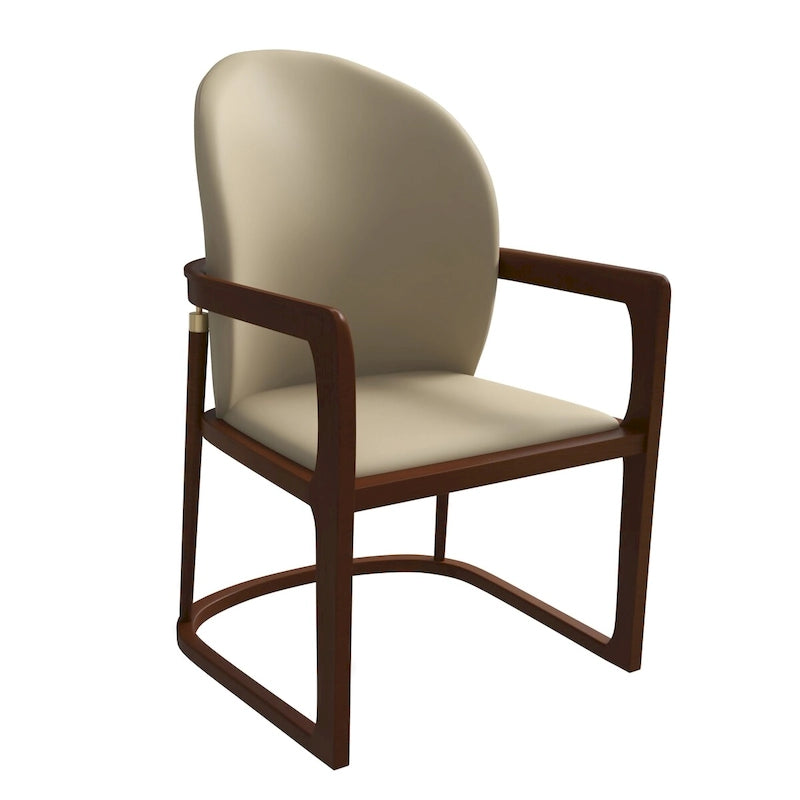 Modern Dining Chair in Upholstered Leather Svelta Series