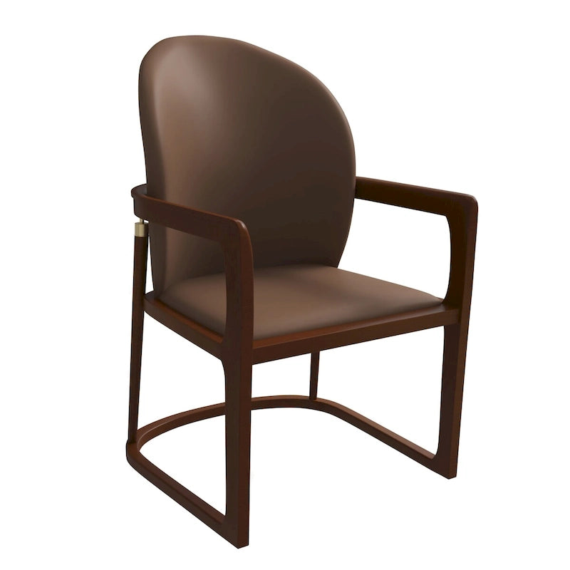 Modern Dining Chair in Upholstered Leather Svelta Series