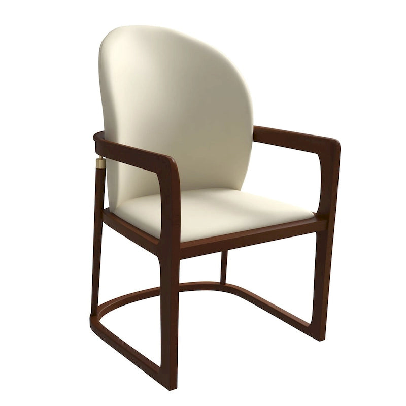 Modern Dining Chair in Upholstered Leather Svelta Series
