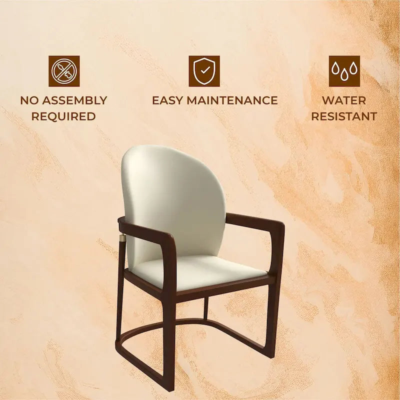 Modern Dining Chair in Upholstered Leather Svelta Series