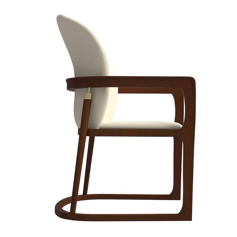 Modern Dining Chair in Upholstered Leather Svelta Series