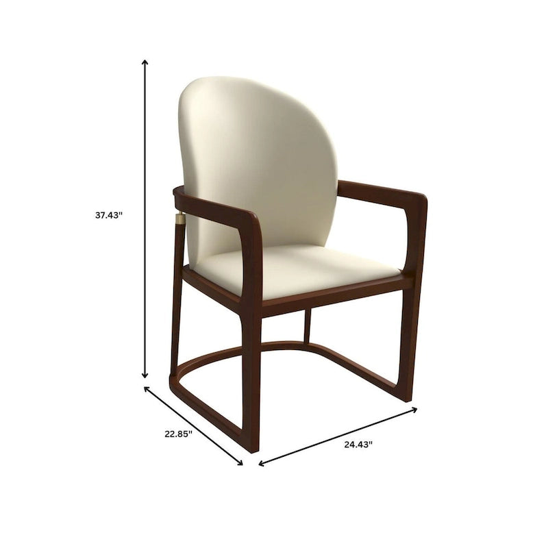 Modern Dining Chair in Upholstered Leather Svelta Series