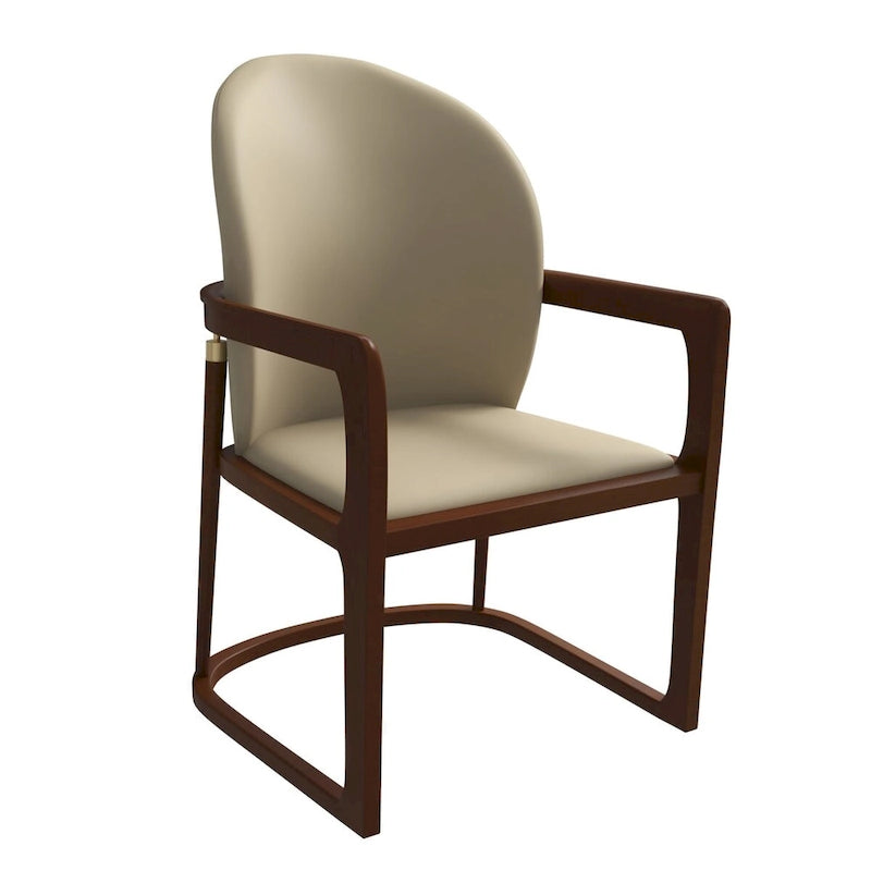 Modern Dining Chair in Upholstered Leather Svelta Series