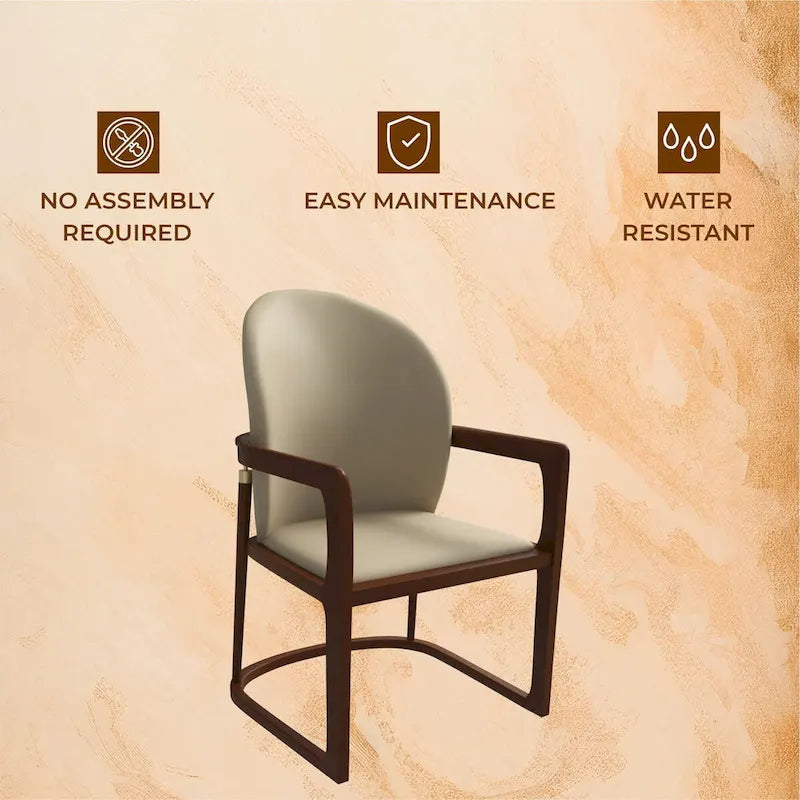 Modern Dining Chair in Upholstered Leather Svelta Series