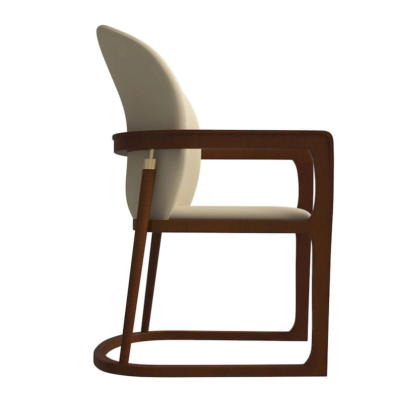 Modern Dining Chair in Upholstered Leather Svelta Series