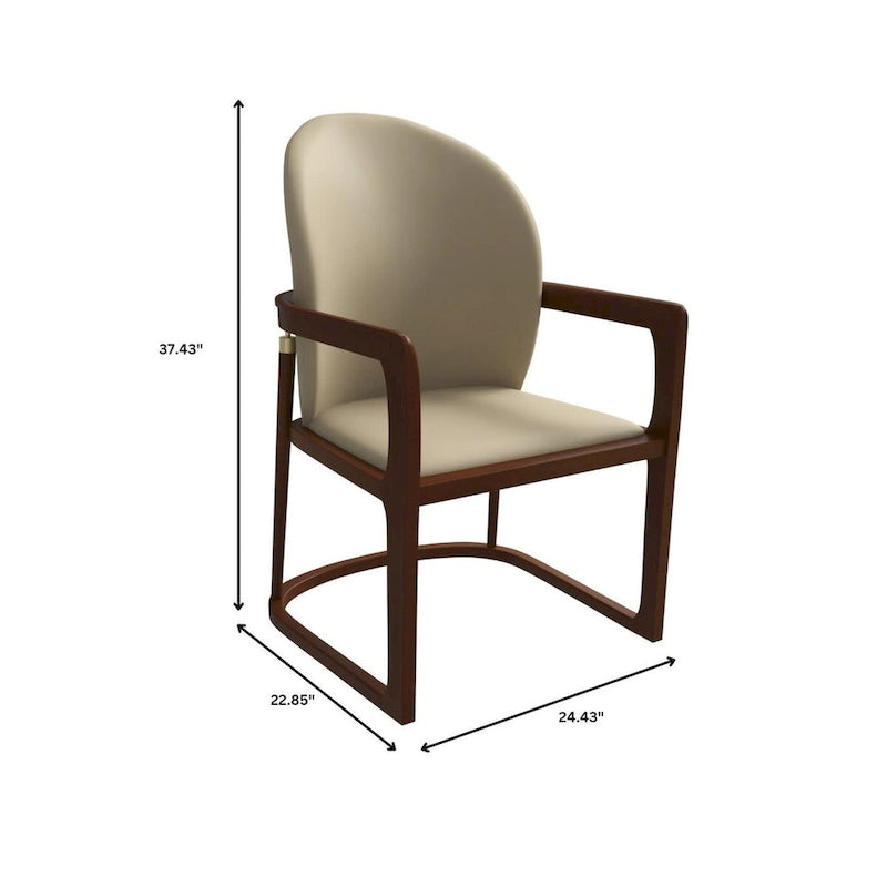 Modern Dining Chair in Upholstered Leather Svelta Series