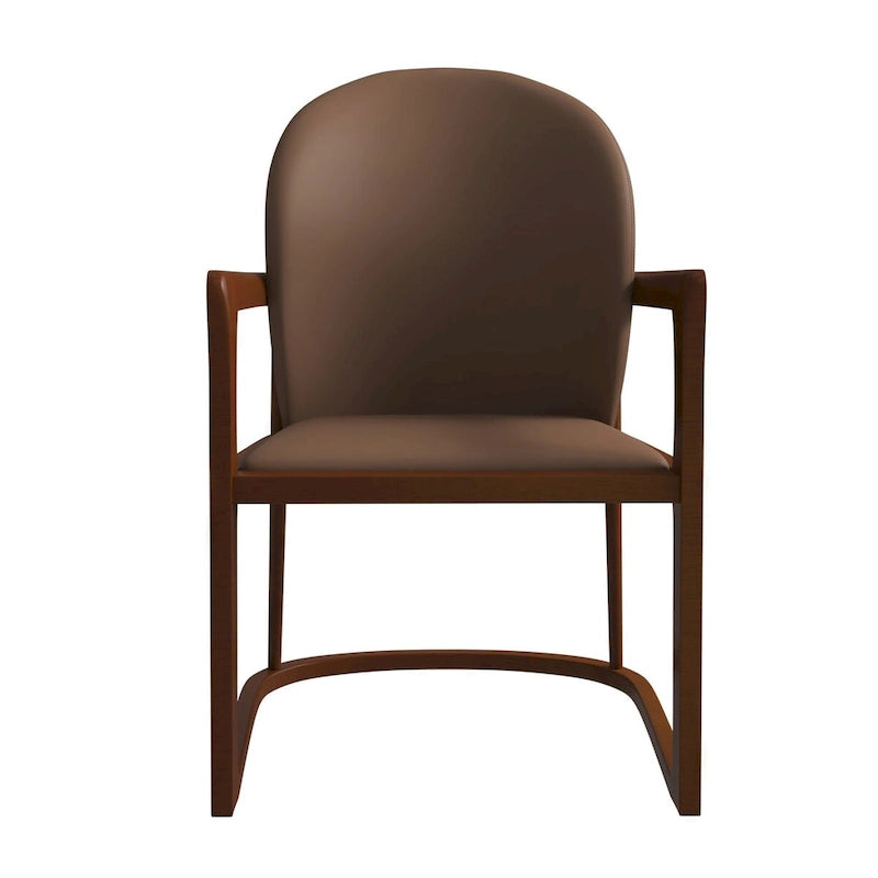 Modern Dining Chair in Upholstered Leather Svelta Series
