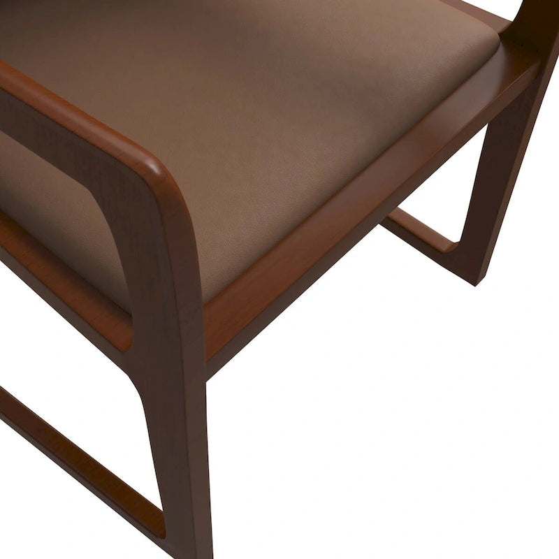 Modern Dining Chair in Upholstered Leather Svelta Series