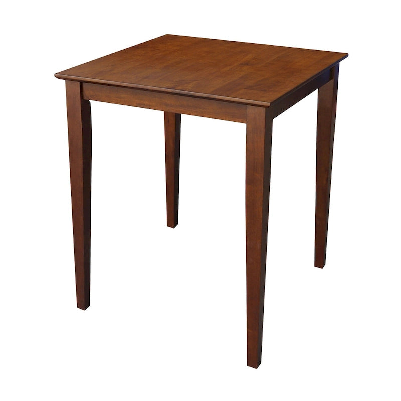 The Espresso-finished Wood Table with Shaker Legs - Espresso