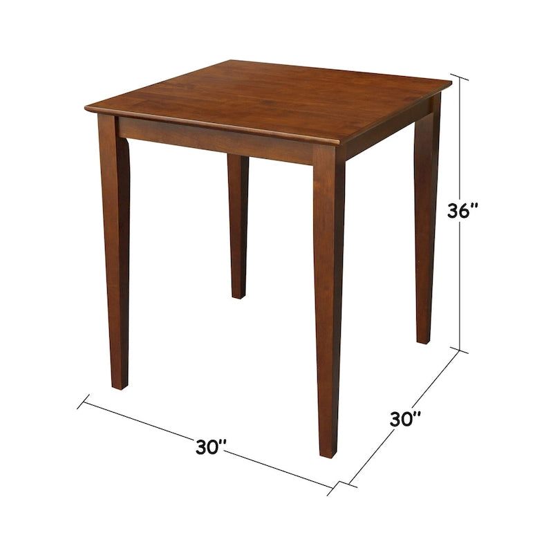The Espresso-finished Wood Table with Shaker Legs - Espresso