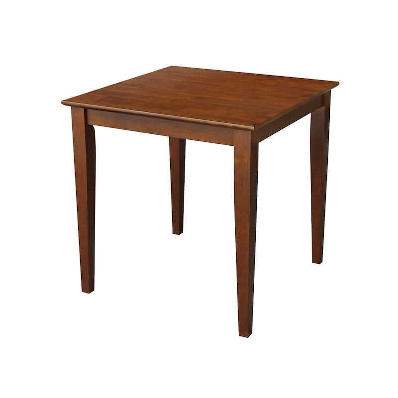 The Espresso-finished Wood Table with Shaker Legs - Espresso