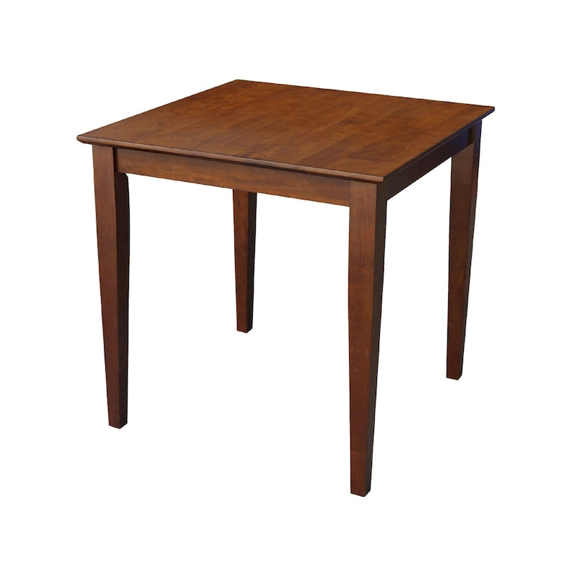 The Espresso-finished Wood Table with Shaker Legs - Espresso
