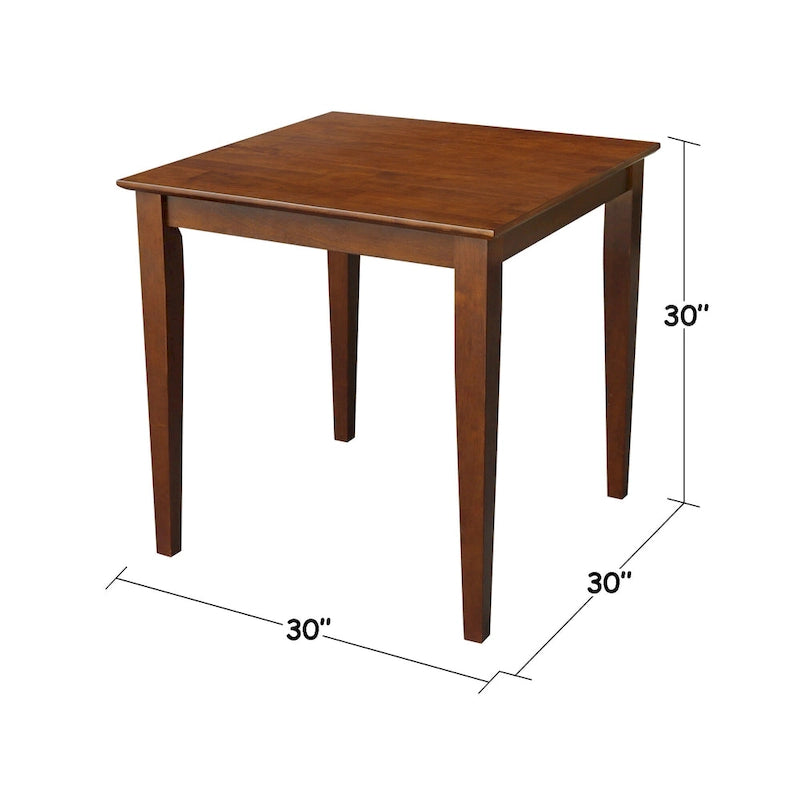 The Espresso-finished Wood Table with Shaker Legs - Espresso