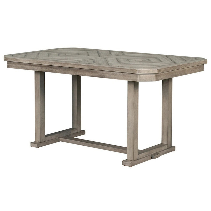 60 Inch Dining Table, Rectangular, Diamond Wood Grain Pattern, Gray