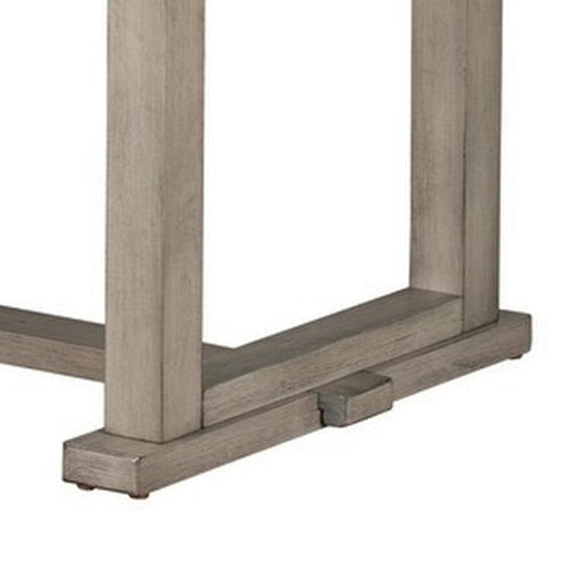 60 Inch Dining Table, Rectangular, Diamond Wood Grain Pattern, Gray