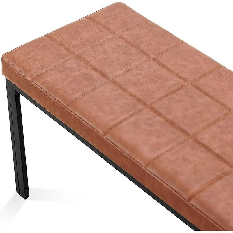36.6 Upholstered Leather PU Dining Bench