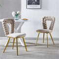 Modern Dining Chair with Metal Legs Set of 2