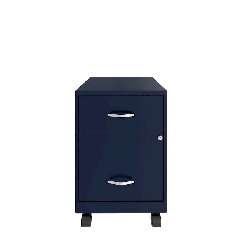 18 Deep 2 Drawer Letter Width Mobile Vertical File Cabinet with Accessory Drawer
