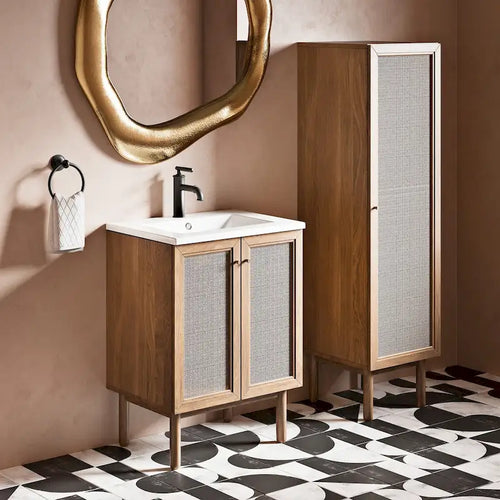 15 W x 60 H x 15 D Linen Cabinet in Oak
