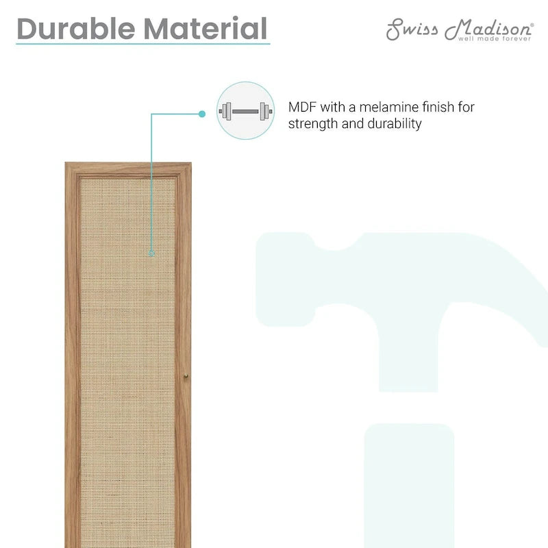 15 W x 60 H x 15 D Linen Cabinet in Oak
