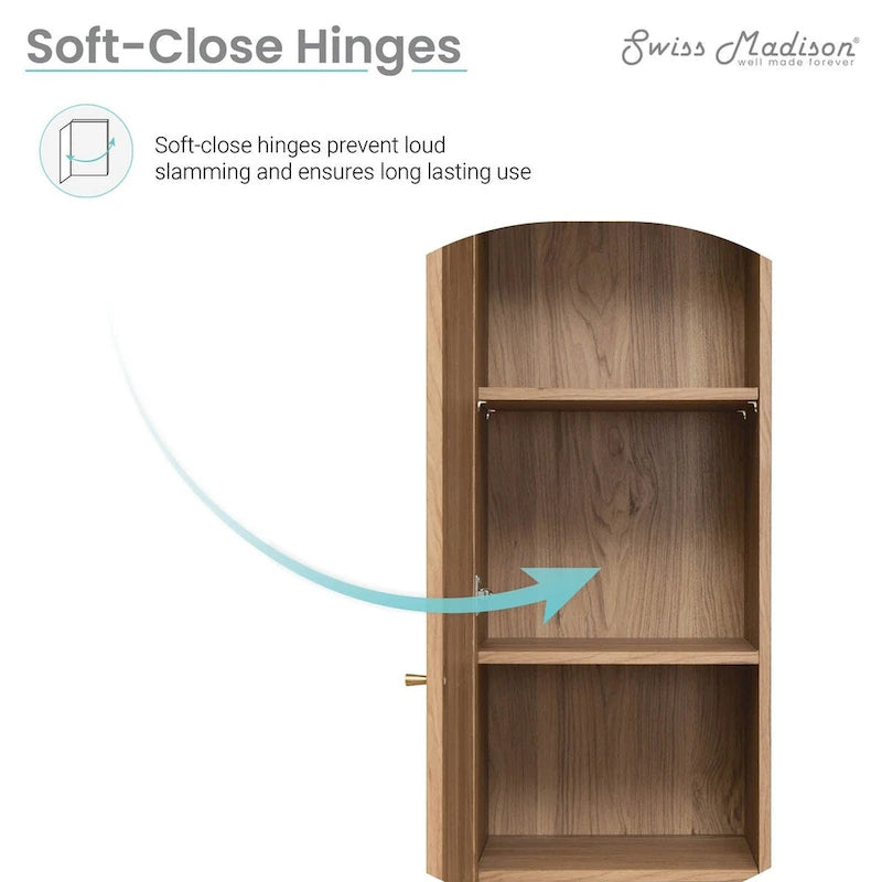 15 W x 60 H x 15 D Linen Cabinet in Oak