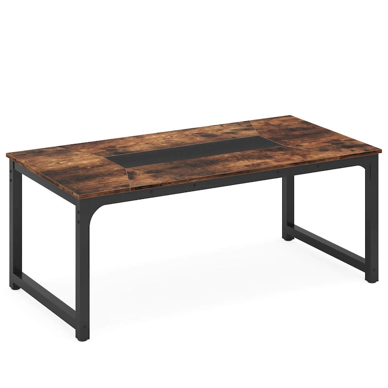79 Inches Modern Rectangular Dining Table for 6-8 - 78.74 L x 39.37 W x 30.31H