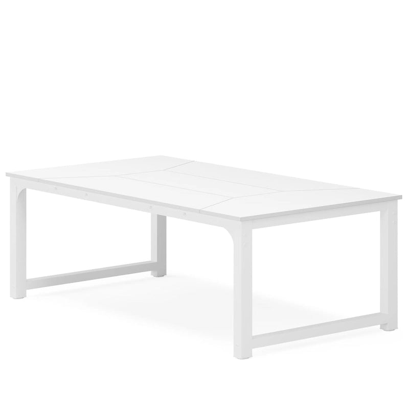 79 Inches Modern Rectangular Dining Table for 6-8 - 78.74 L x 39.37 W x 30.31H