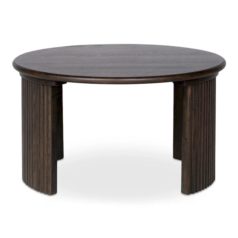 Small Oval Coffee Table, Dark Brown