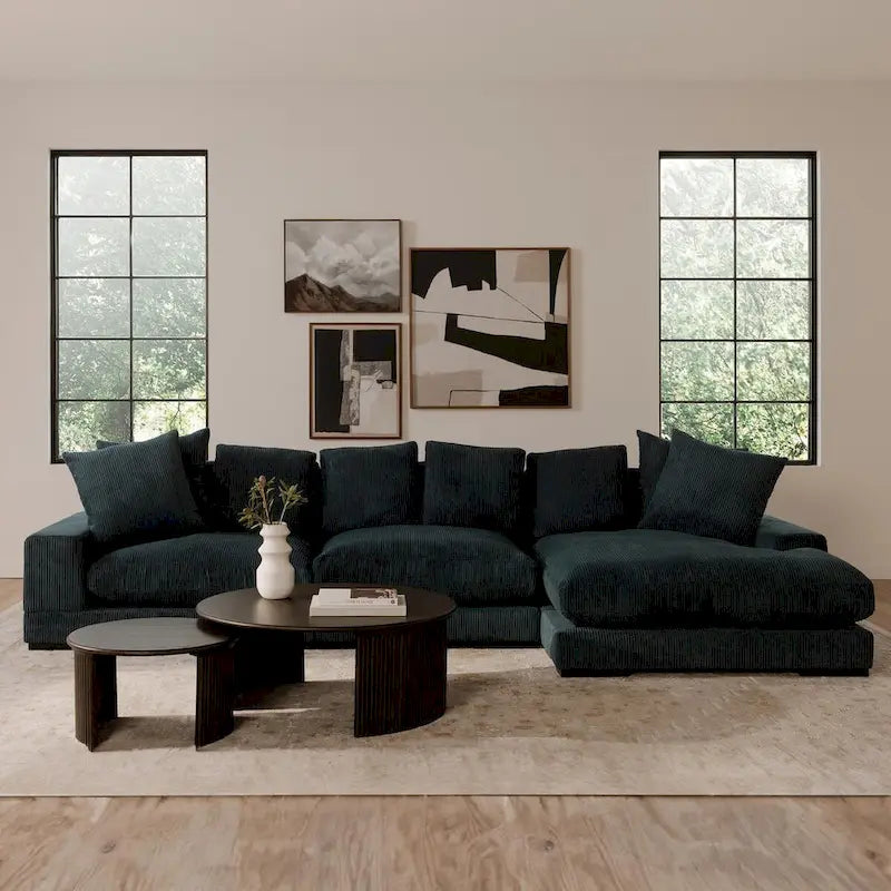 Small Oval Coffee Table, Dark Brown