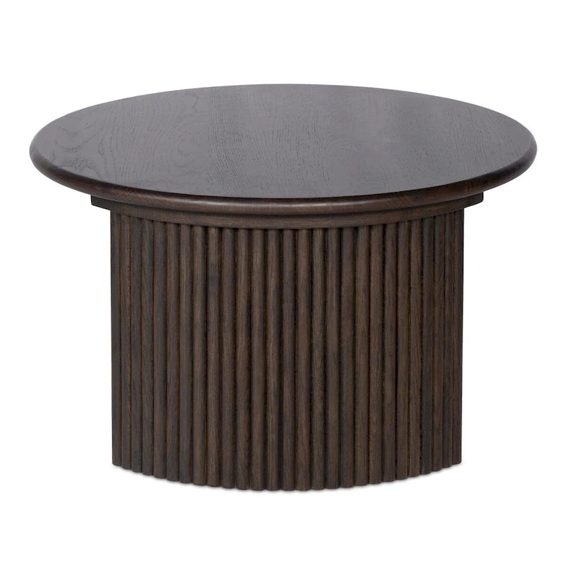 Small Oval Coffee Table, Dark Brown