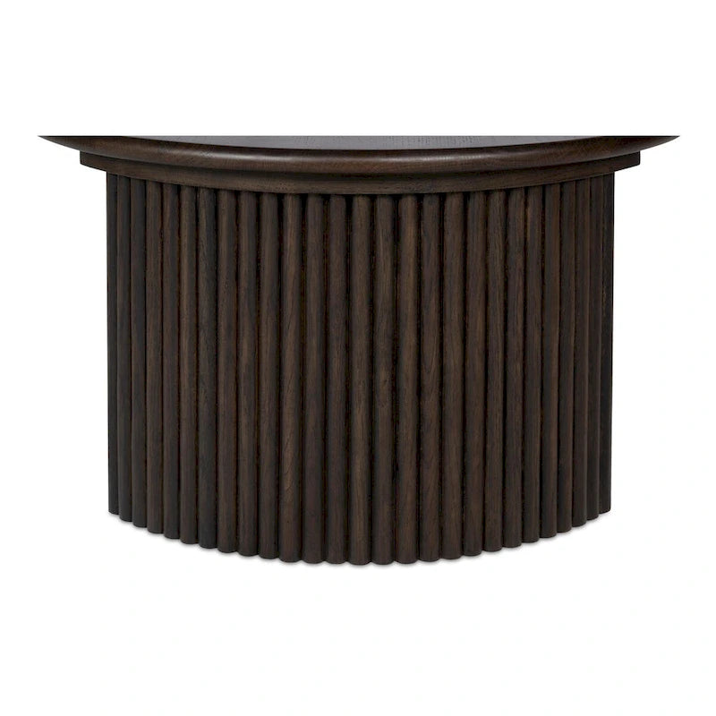 Small Oval Coffee Table, Dark Brown