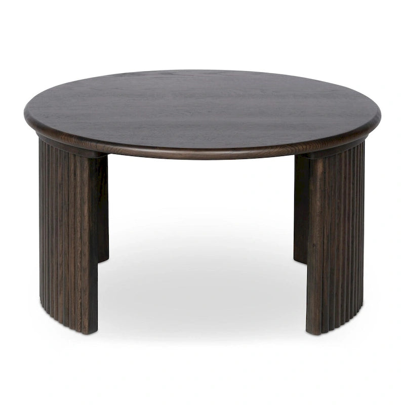 Small Oval Coffee Table, Dark Brown