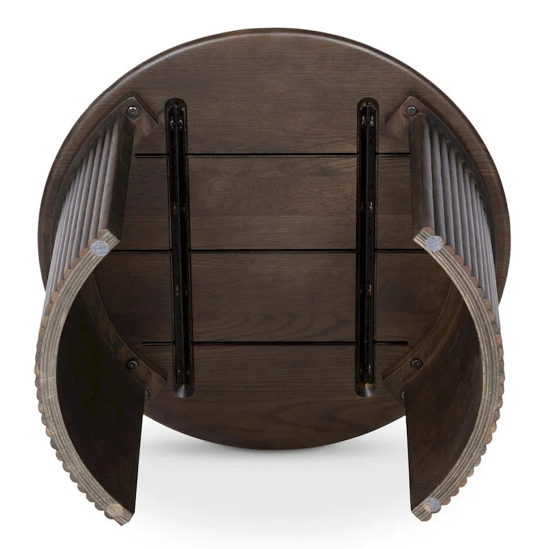 Small Oval Coffee Table, Dark Brown