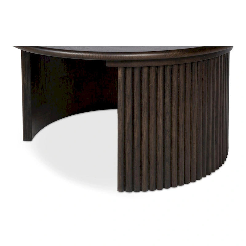 Small Oval Coffee Table, Dark Brown