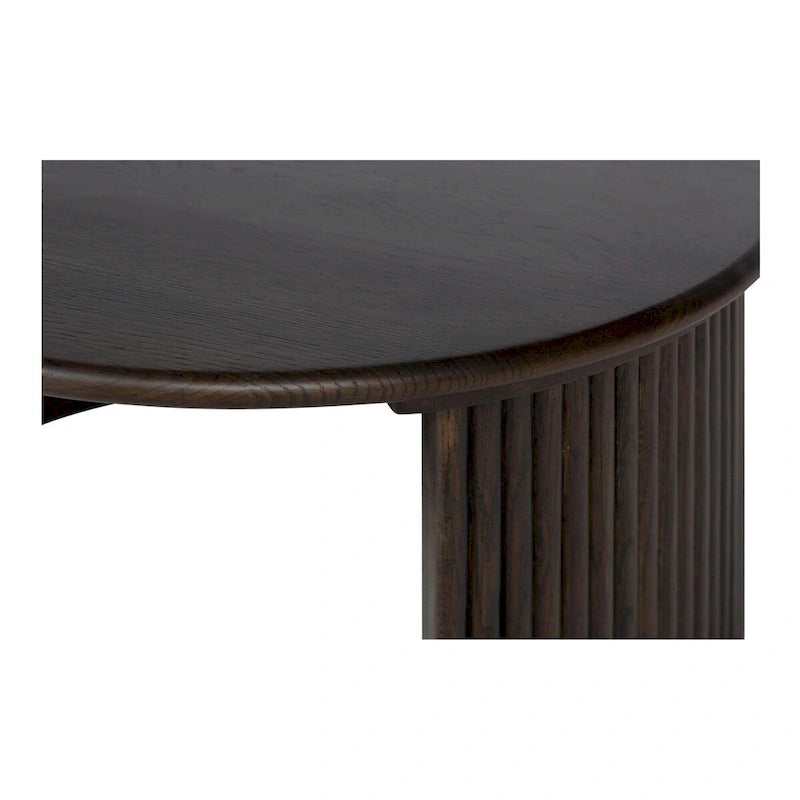 Small Oval Coffee Table, Dark Brown