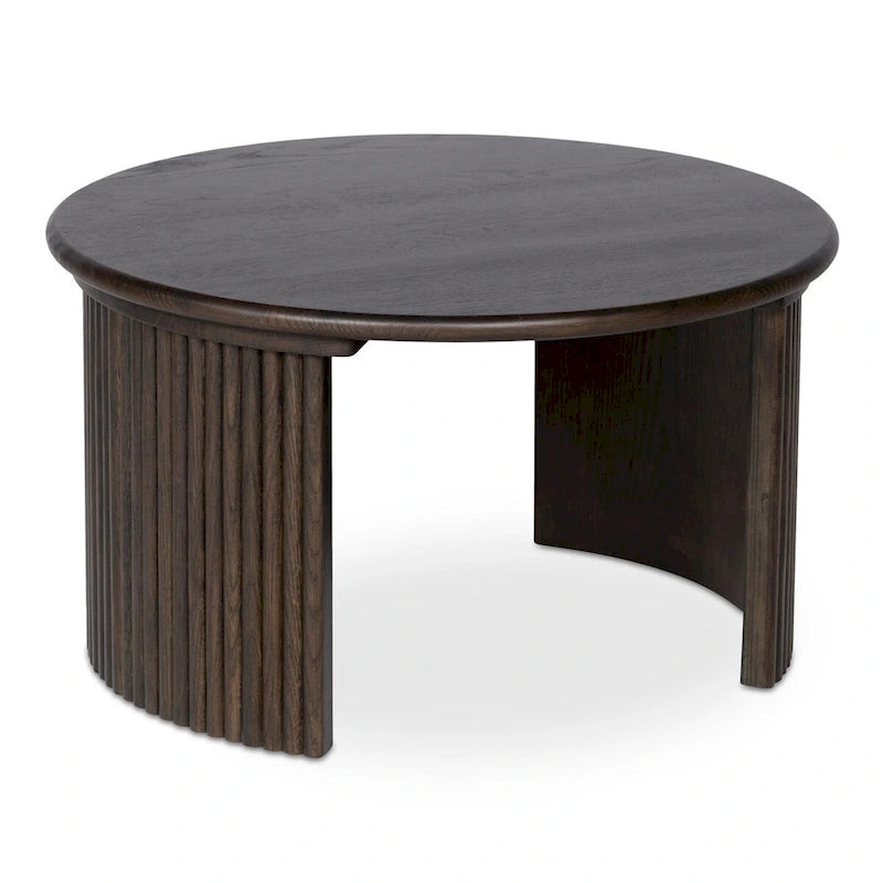 Small Oval Coffee Table, Dark Brown