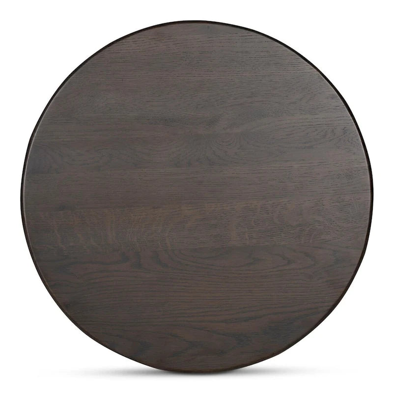 Small Oval Coffee Table, Dark Brown