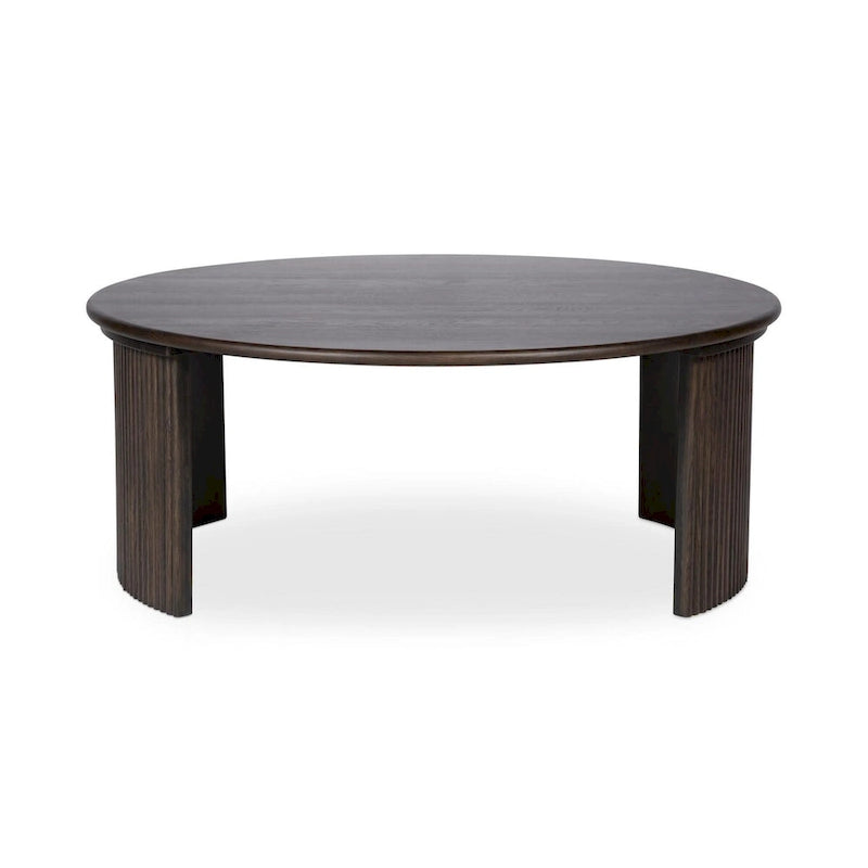 Small Oval Coffee Table, Dark Brown