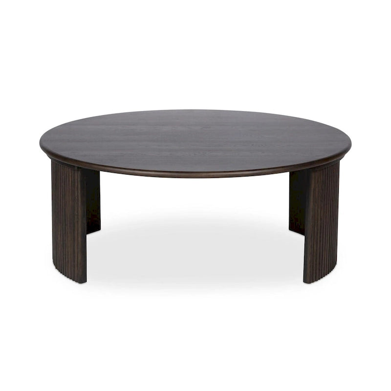 Small Oval Coffee Table, Dark Brown