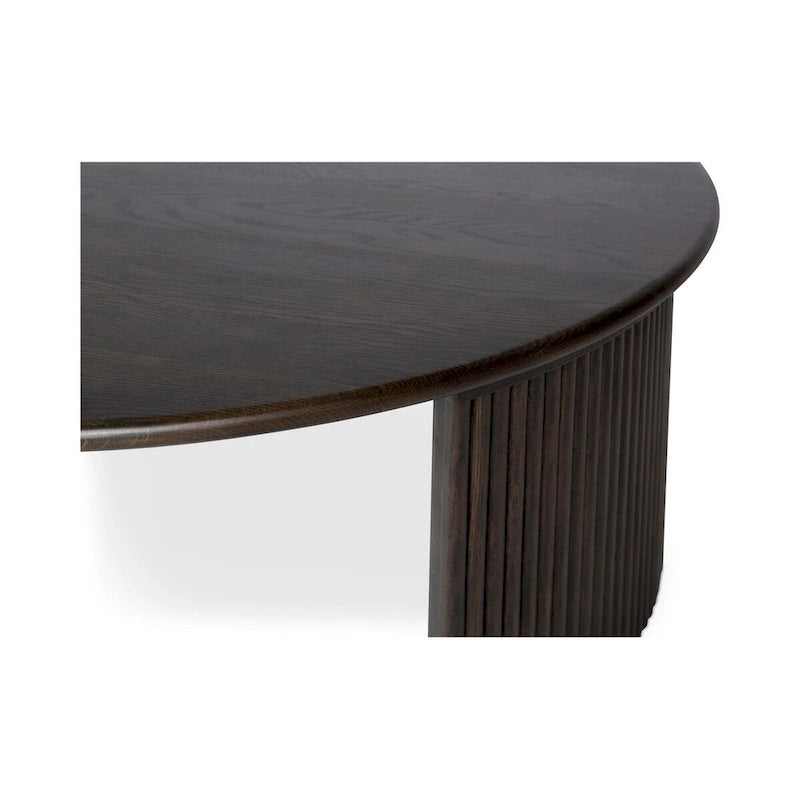 Small Oval Coffee Table, Dark Brown