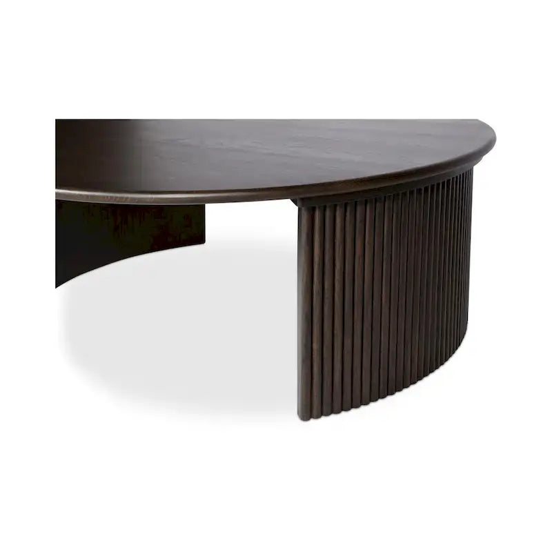 Small Oval Coffee Table, Dark Brown