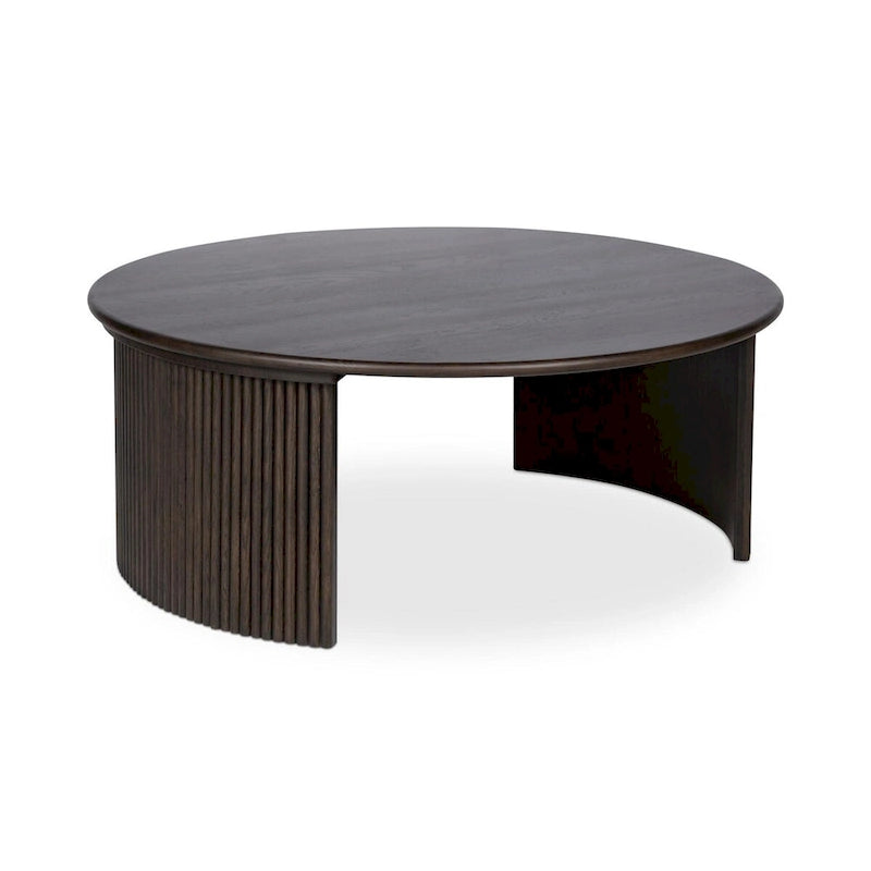 Small Oval Coffee Table, Dark Brown