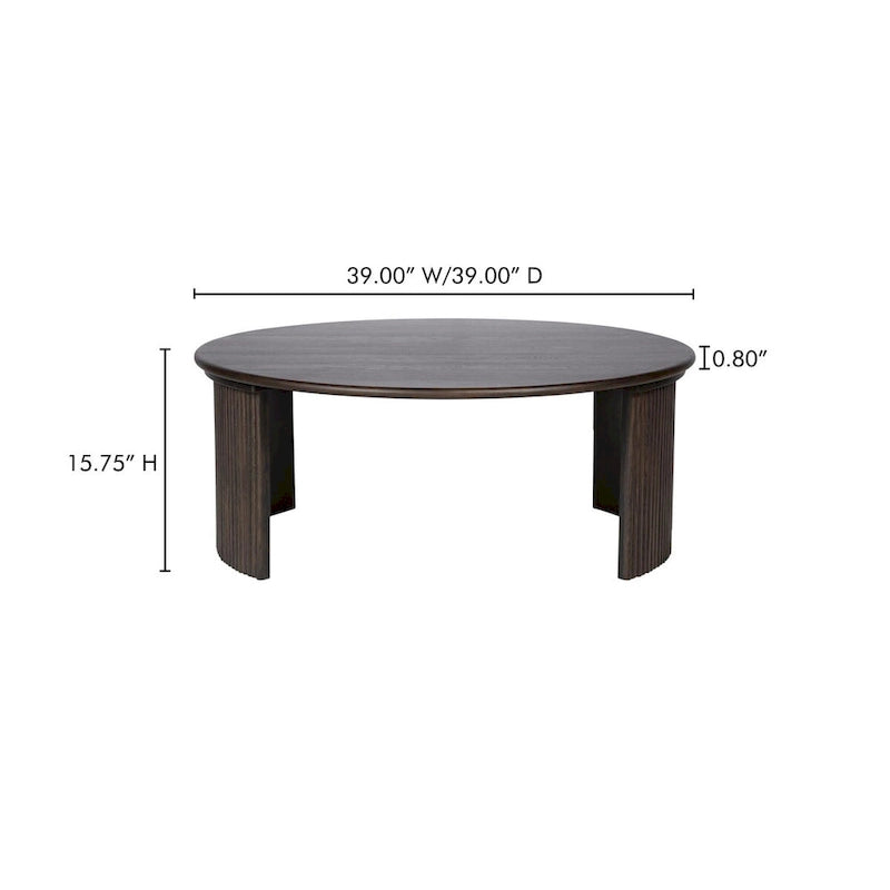 Small Oval Coffee Table, Dark Brown