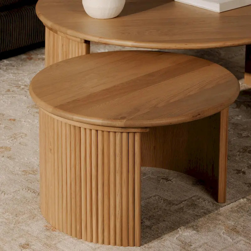 Small Oval Coffee Table, Dark Brown